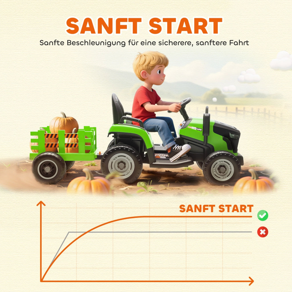 Trattore per Bambini Elettrico ¨C Zephmum ¨C Verde