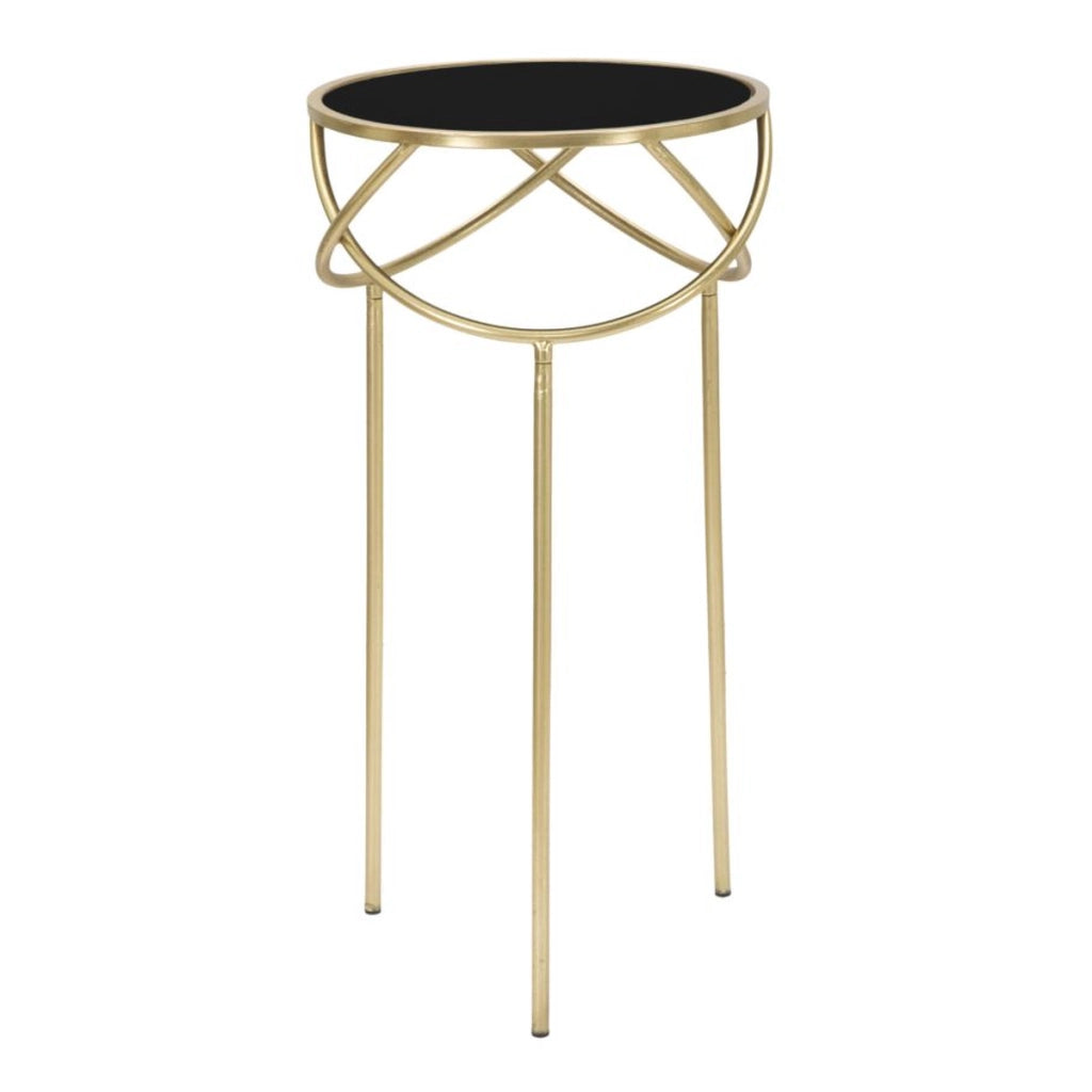 Tavolino VKH593, Oro, Metallo, 40x40x80 cm