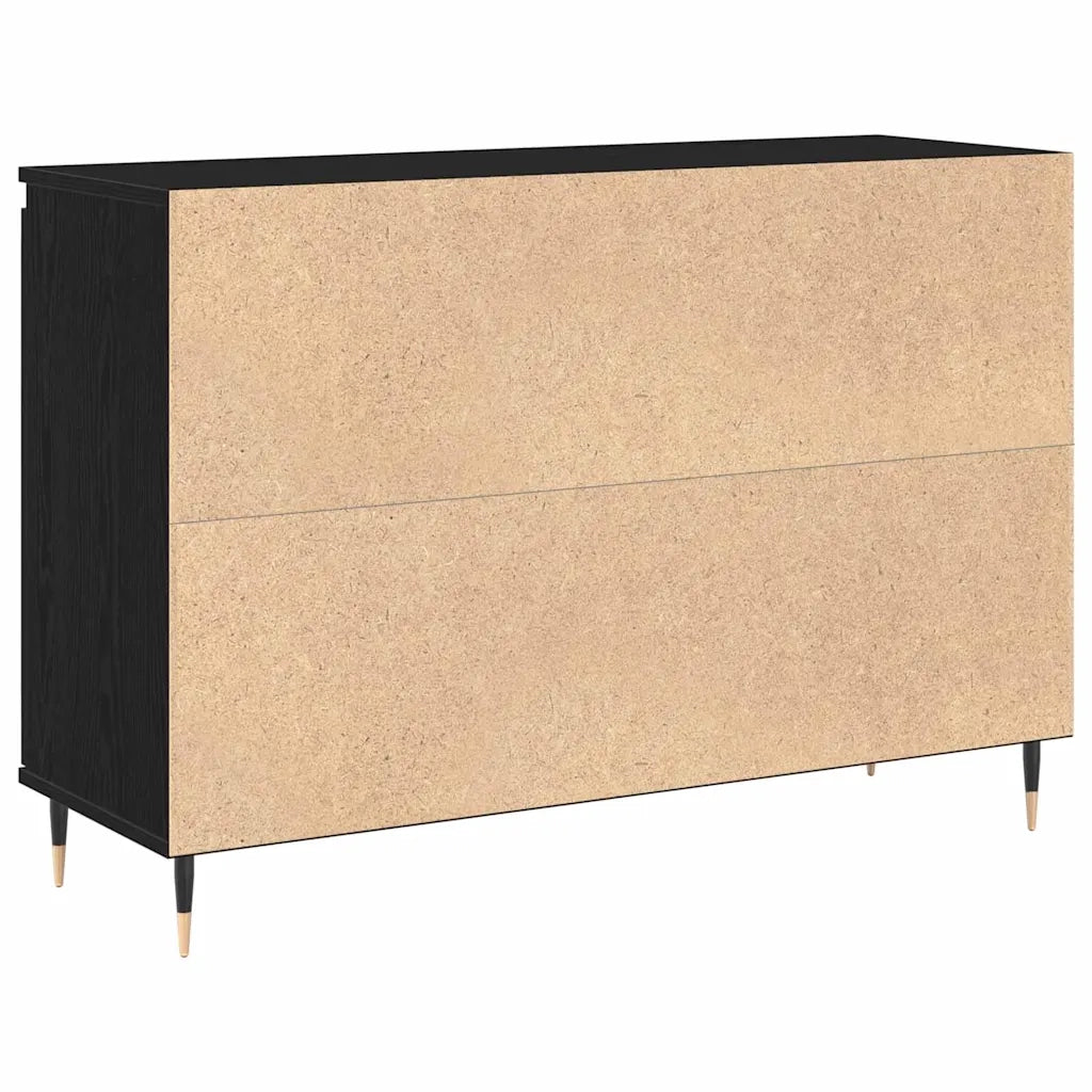 Credenza Rovere Nero 101,5 x 35 x 70 cm Legno multistrato 862147