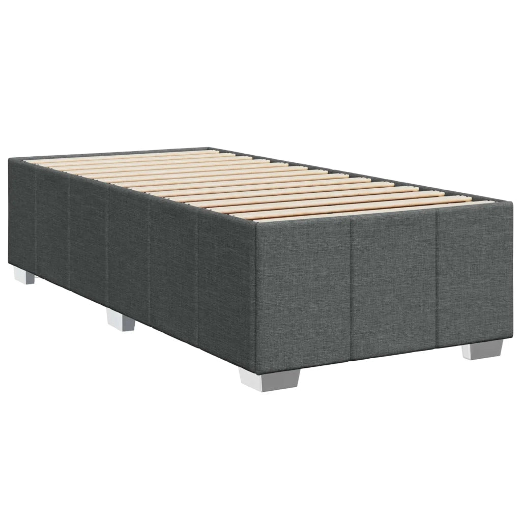 Letto con Box Spring, Materasso e LED Grigio Scuro 90 x 190 cm 3452773
