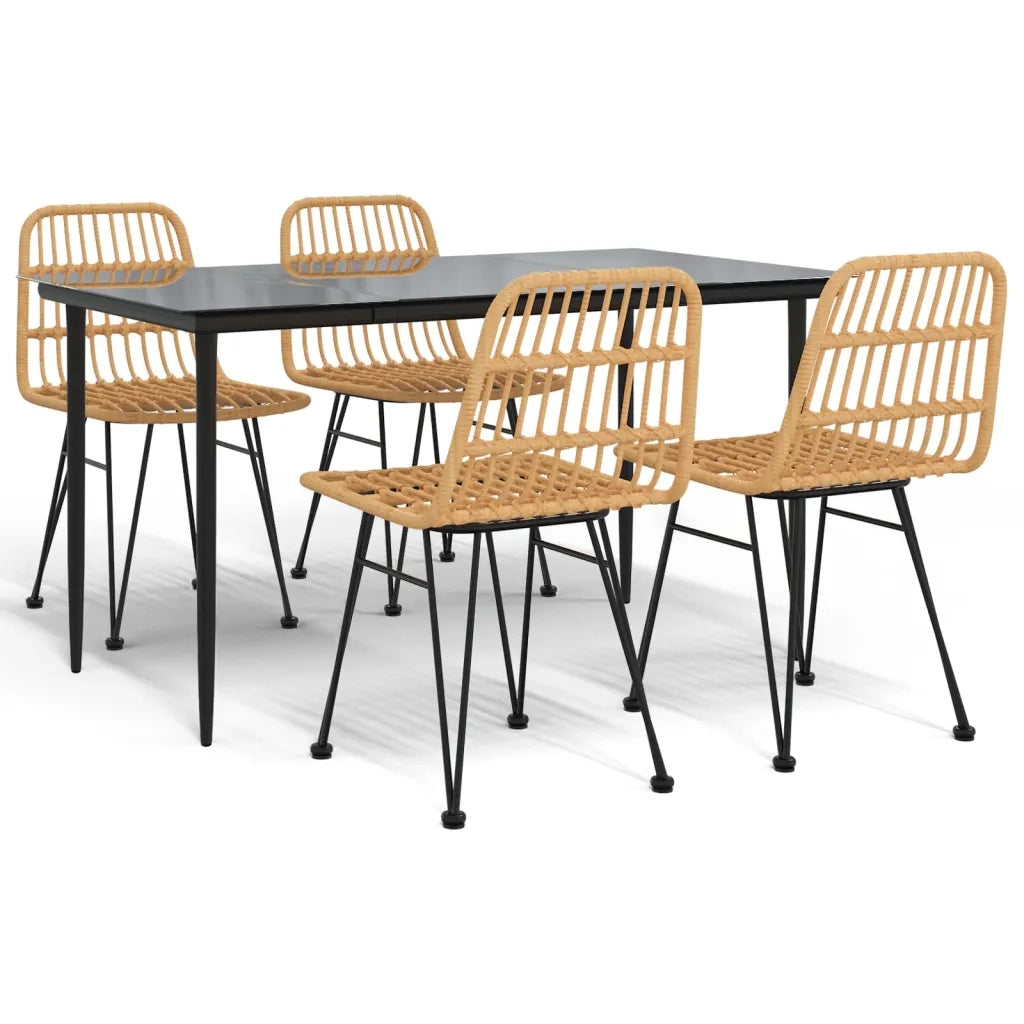 Set da Pranzo da Giardino 5 pz in Polyrattan 3157875
