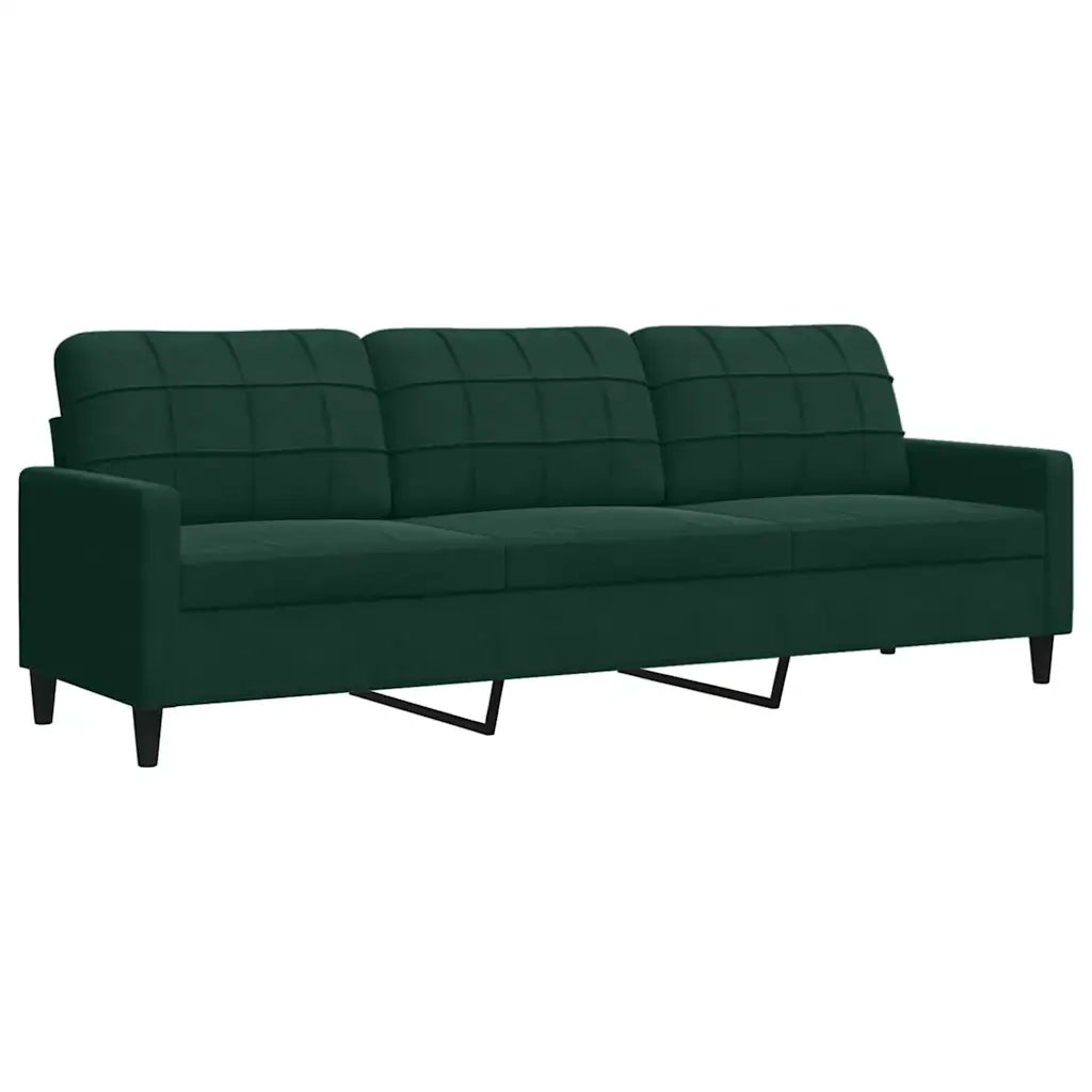 Set di Divani 4 pz con Cuscini Verde scuro in Velluto 3278443