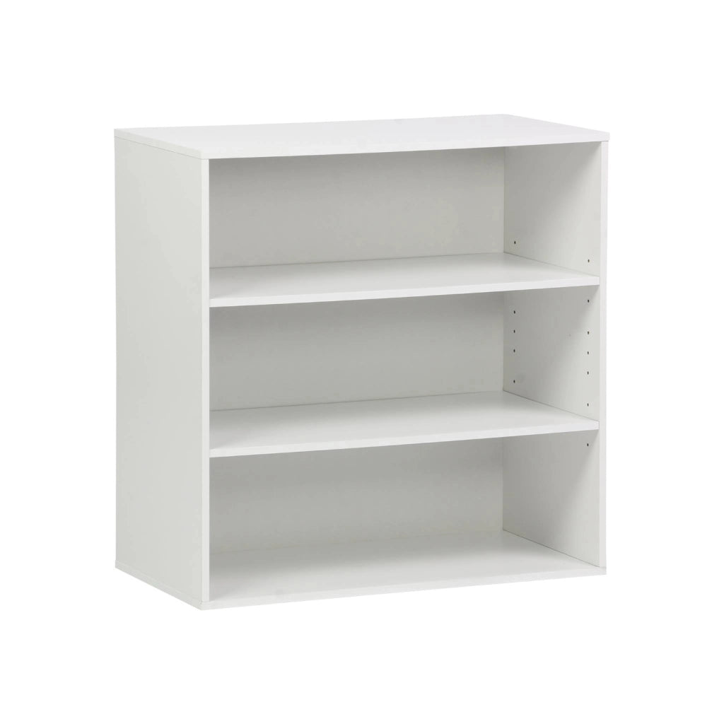 Libreria, modulo di stoccaggio in legno 2 mensole, bianco