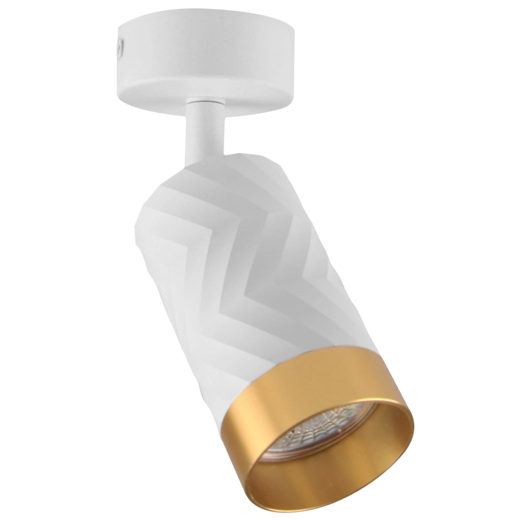Faretto parete/soffitto Polux ARRAS bianco oro GU10 orientabile