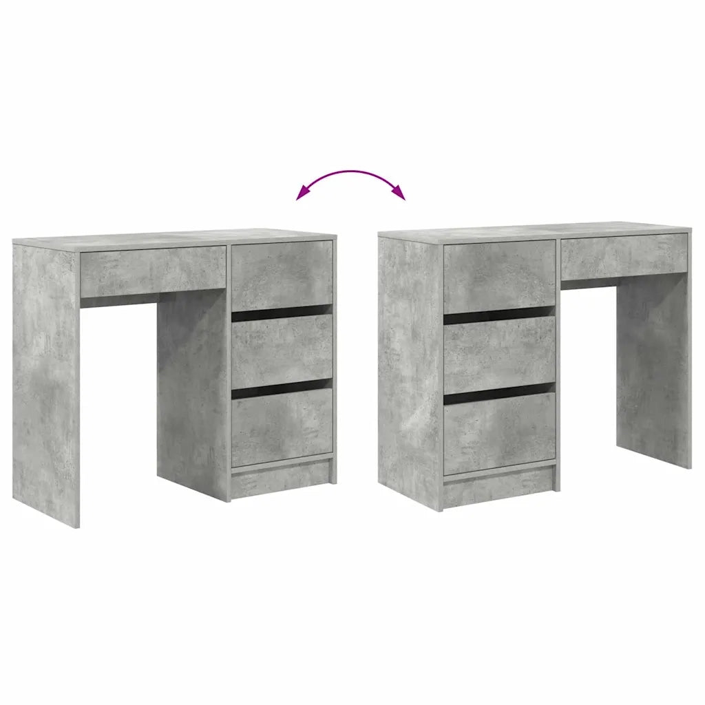 Scrivania Grigio cemento 90 x 37.5 x 75 cm Legno multistrato 869493