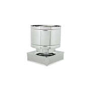 Fumaiolo da 22x32cm tipo botte 4 venti inox aisi 304 base rettangolare