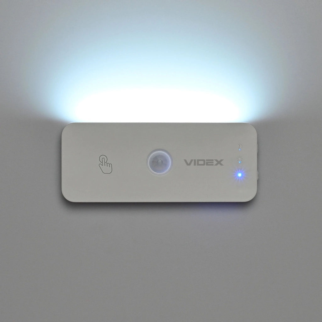 Lampada LED ricaricabile PIR USB‑C magnetica Videx VL‑NL053W‑S