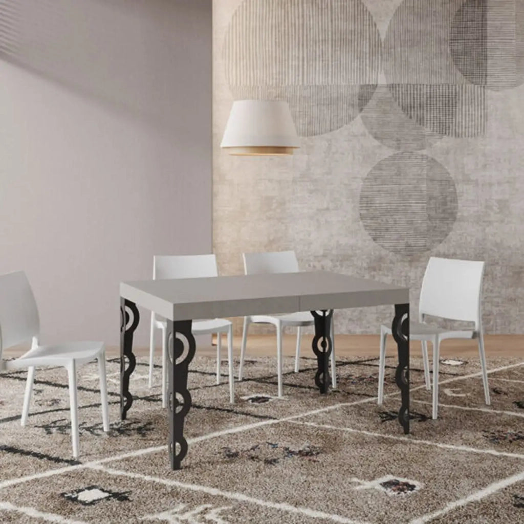 Tavolo allungabile 130/234x90 cm Karamay cashmere telaio Antracite