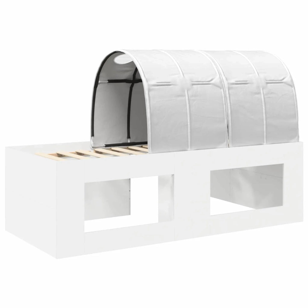 Letto alto per bambini con scrivania Bianco 3423683