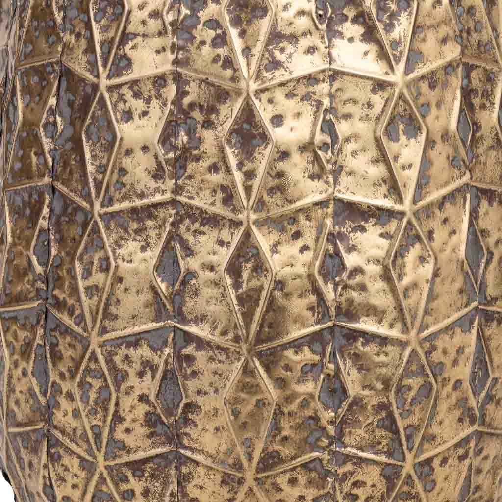 Vaso in metallo dorato 32,5x32,5x62,5 cm (altezza)