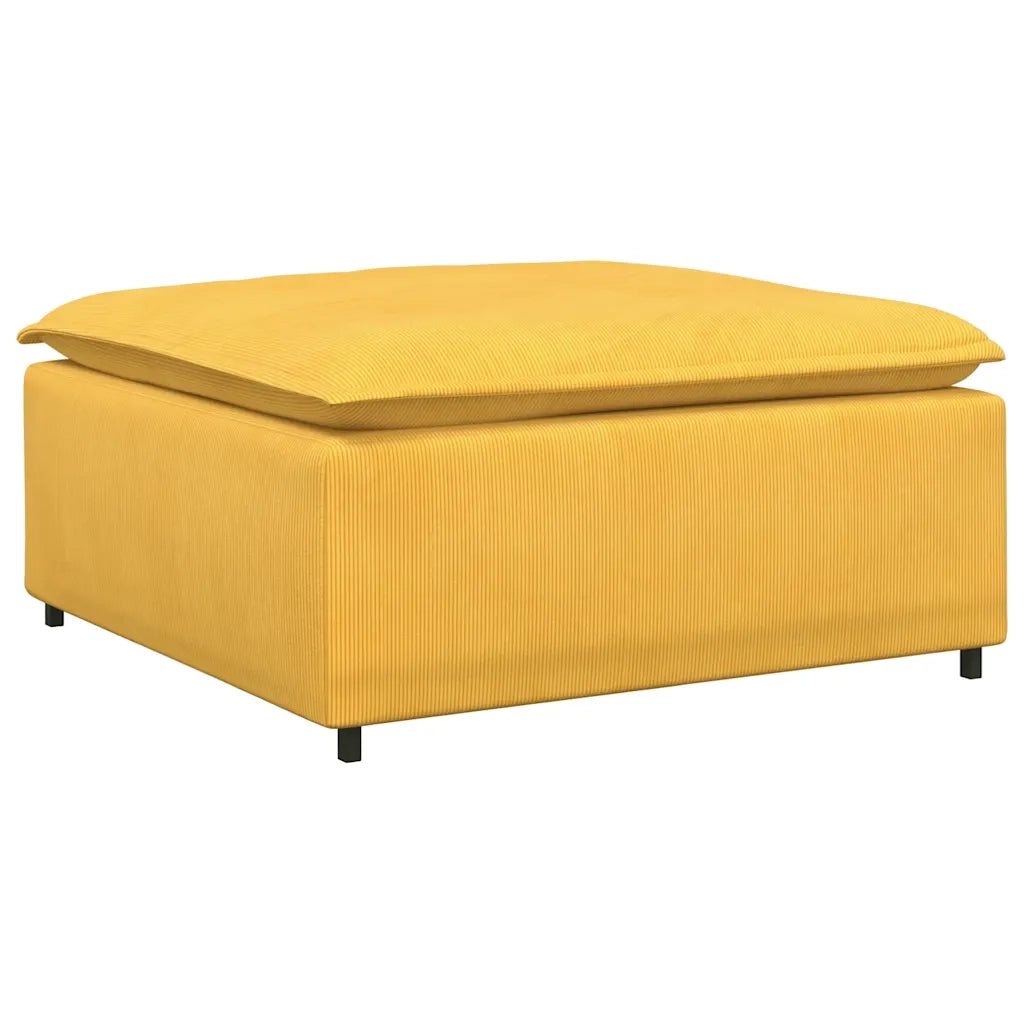 Modulo Poggiapiedi Divano Modulare Giallo Chiaro 100x100x48 cm 4104503