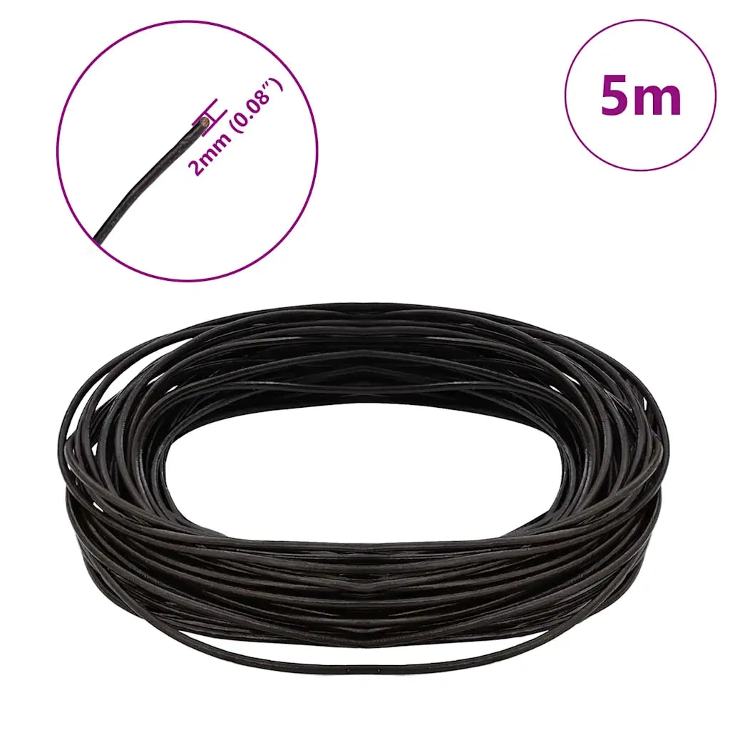 Cordino in Pelle Marrone Scuro ?2 mm x 5 m Pelle CFW3282573