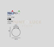 PLAFONIERA OTTONE SAT. 1 LUCE VETRO RAME 1184OS-PL1-RA