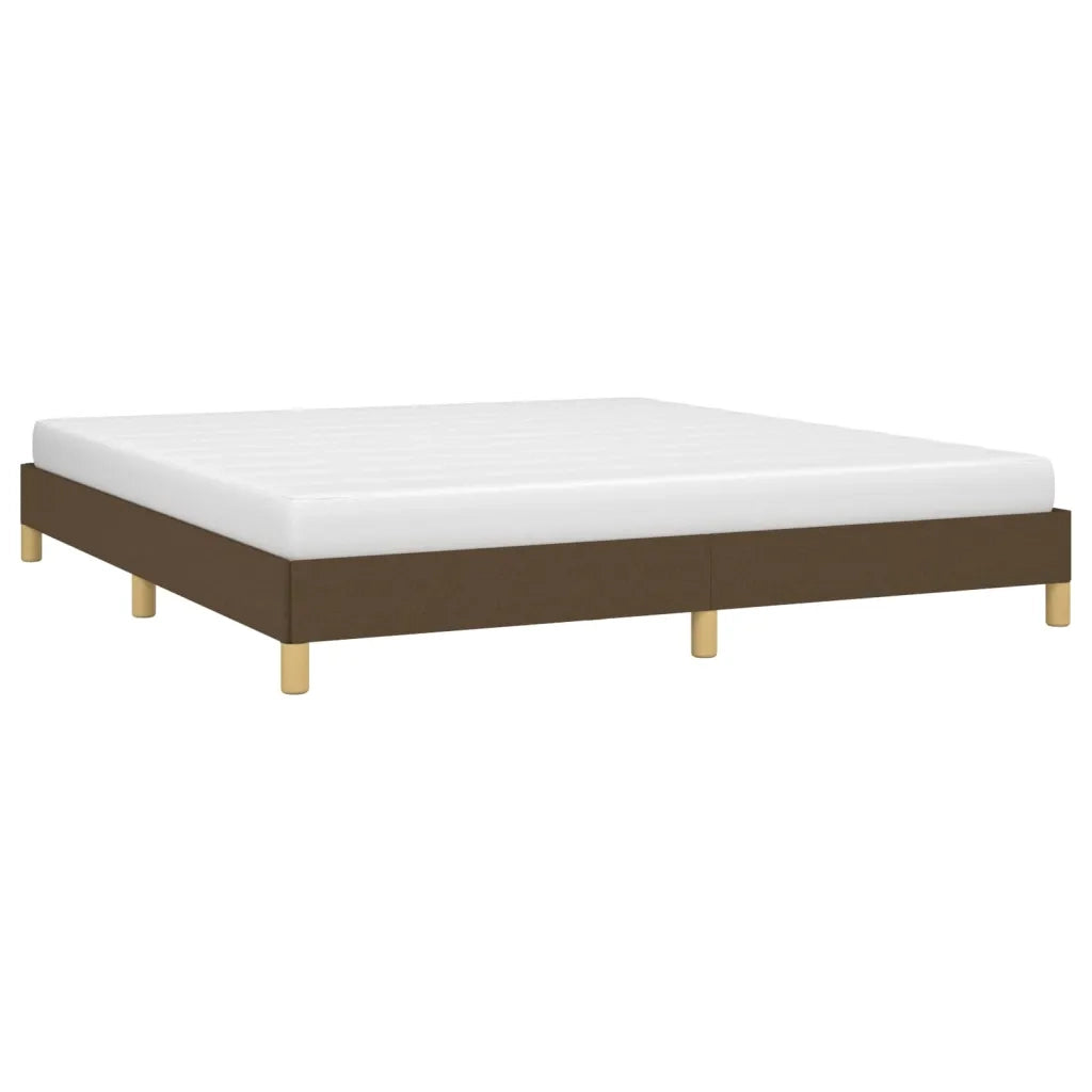 Giroletto senza Materasso Marrone Scuro 180x200 cm Tessuto 346837