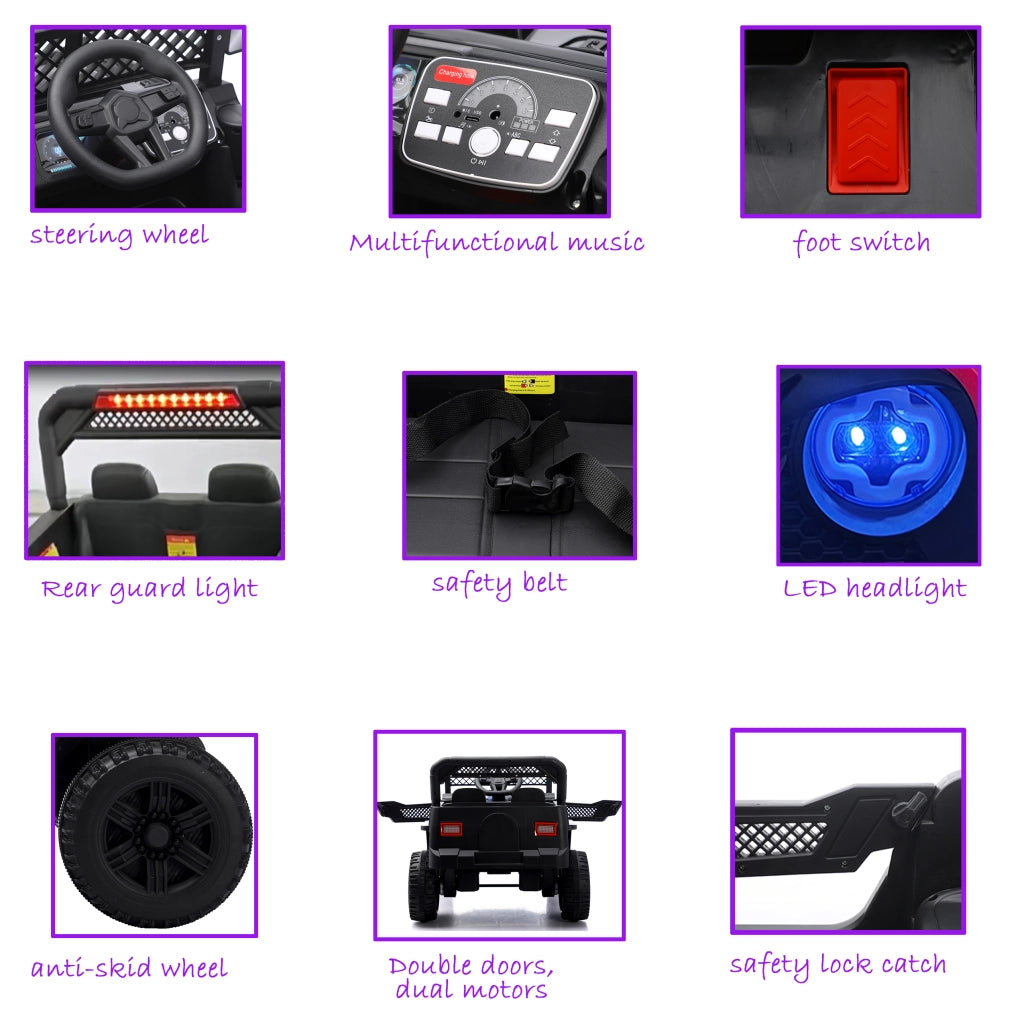 Auto Elettrica per Bambini con Telecomando e Altalena ¨C Minimal ¨C Rosso
