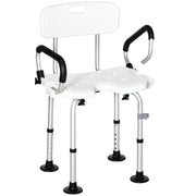 Sgabello da doccia antiscivolo regolabile con braccioli ¨C Minimal ¨C Grigio