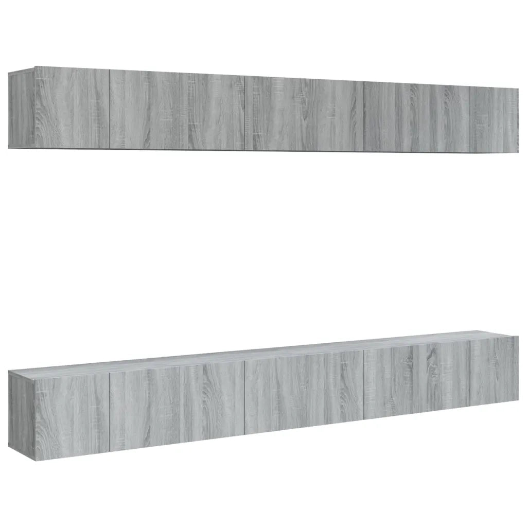 Mobili Porta TV 8pz | Armadietto TV | Mobile Porta TV Grigio Sonoma 60x30x30 cm Legno Multistrato
