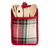 Porta mestoli in cot/pol.  Kilt +4 utensili + strof.
