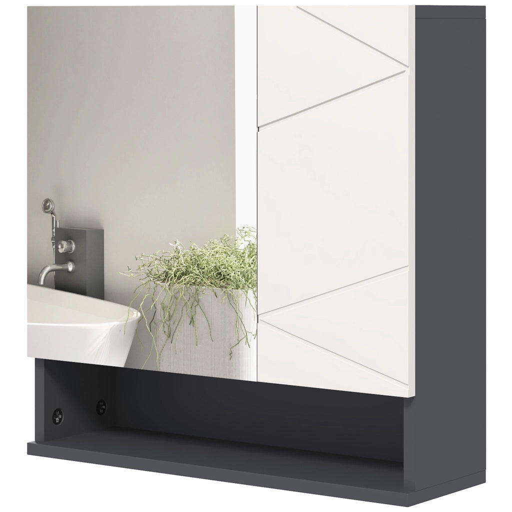 Armadietto da Bagno con Specchio ¨C Xylo ¨C Ripiani Regolabili Bianco