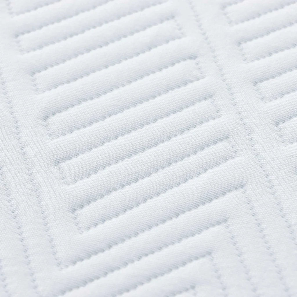 Materasso-Materasso per letto Bianco e Blu 80 x 200 cm Tessuto Jacquard