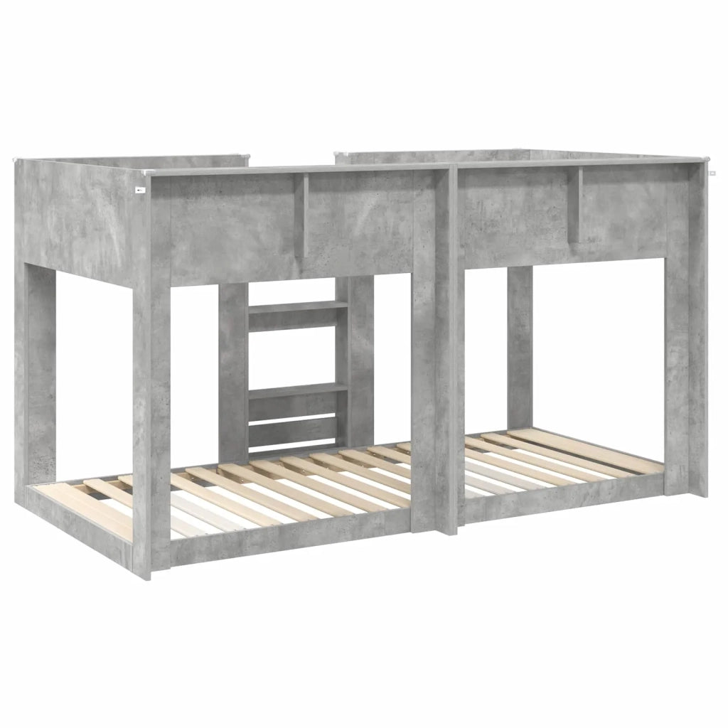 Letto a Castello per Bambini Grigio cemento 100 x 200 cm