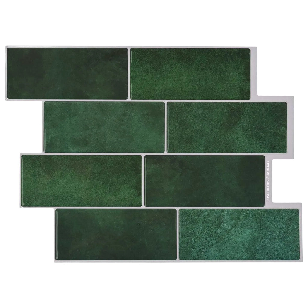 Piastrella subway 50 pcs Verde Scuro 29 x 21 cm 42046143