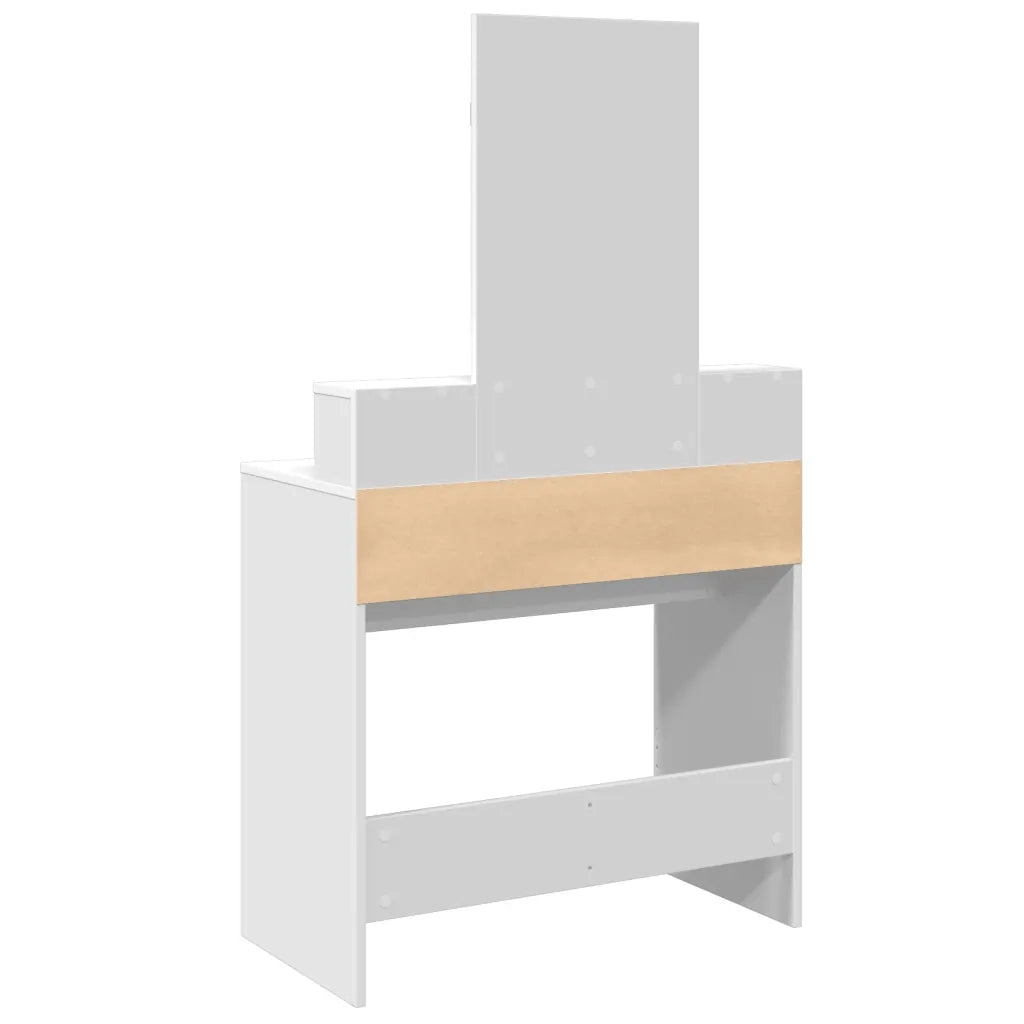 Toeletta con Specchio Bianco 80x41x144,5 cm 848171