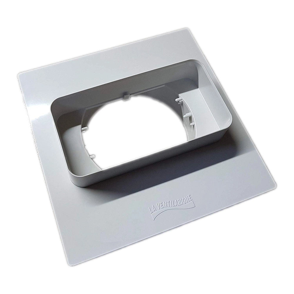 First da 100 a 120x60mm placca per passaggio a muro per tubi aerazione cappa