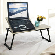 Tavolino Vassoio Pieghevole da Letto Divano 65x30 cm per Notebook PC Laptop