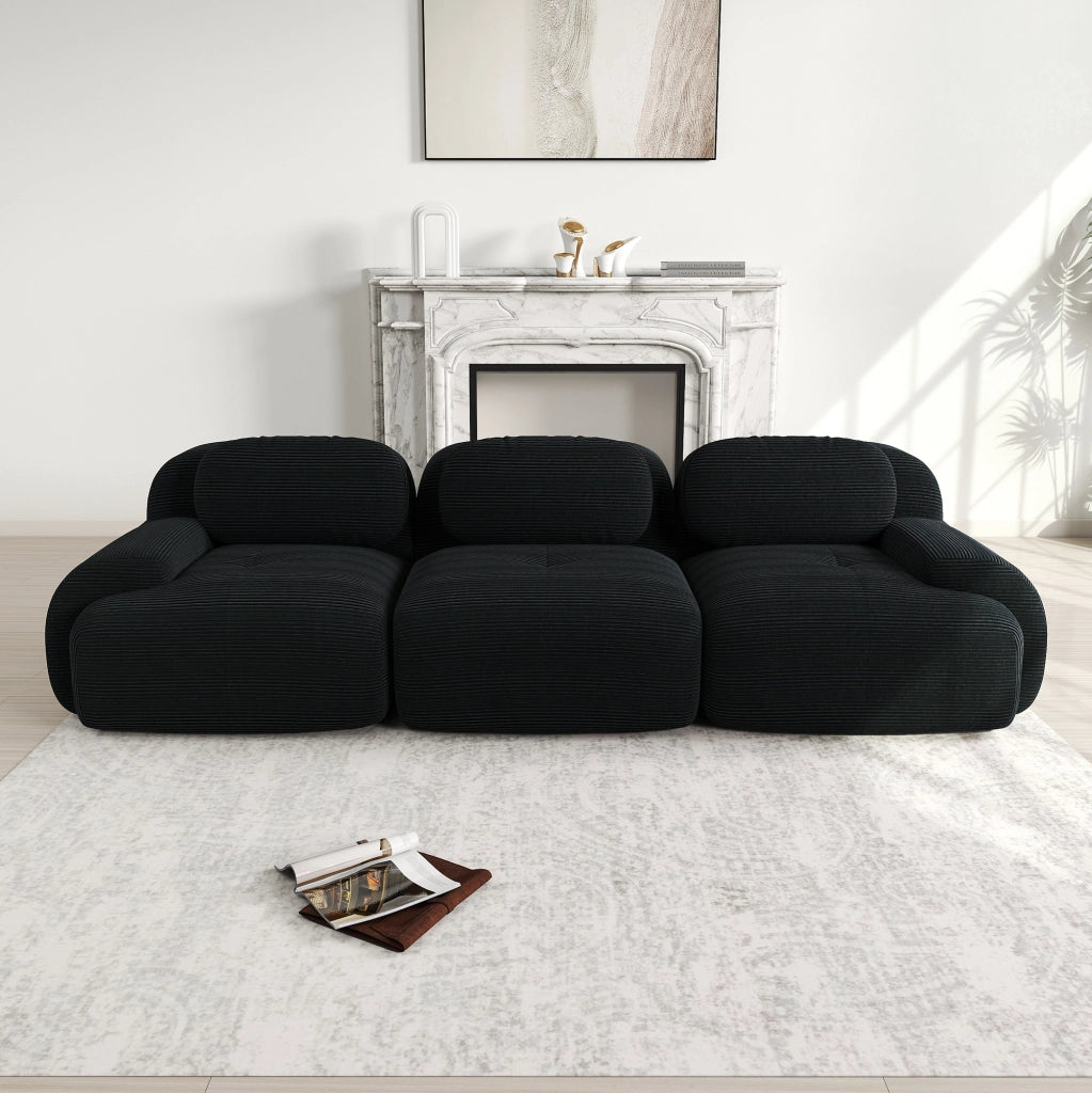 Sofa 3 posti in velluto - Zephmum - Modulare, antiscivolo, senza montaggio