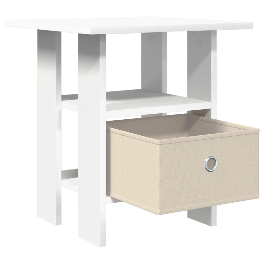 Comodino | Armadio da Notte | Mobiletto da notte con cassetto Bianco 41 x 40 x 45 cm Legno multistrato