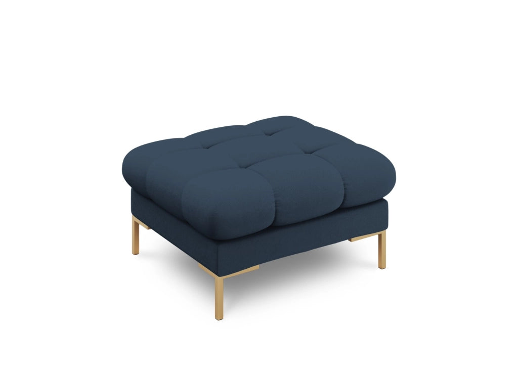 Cosmopolitan Design - Pouf "Bali" in tessuto strutturato blu 