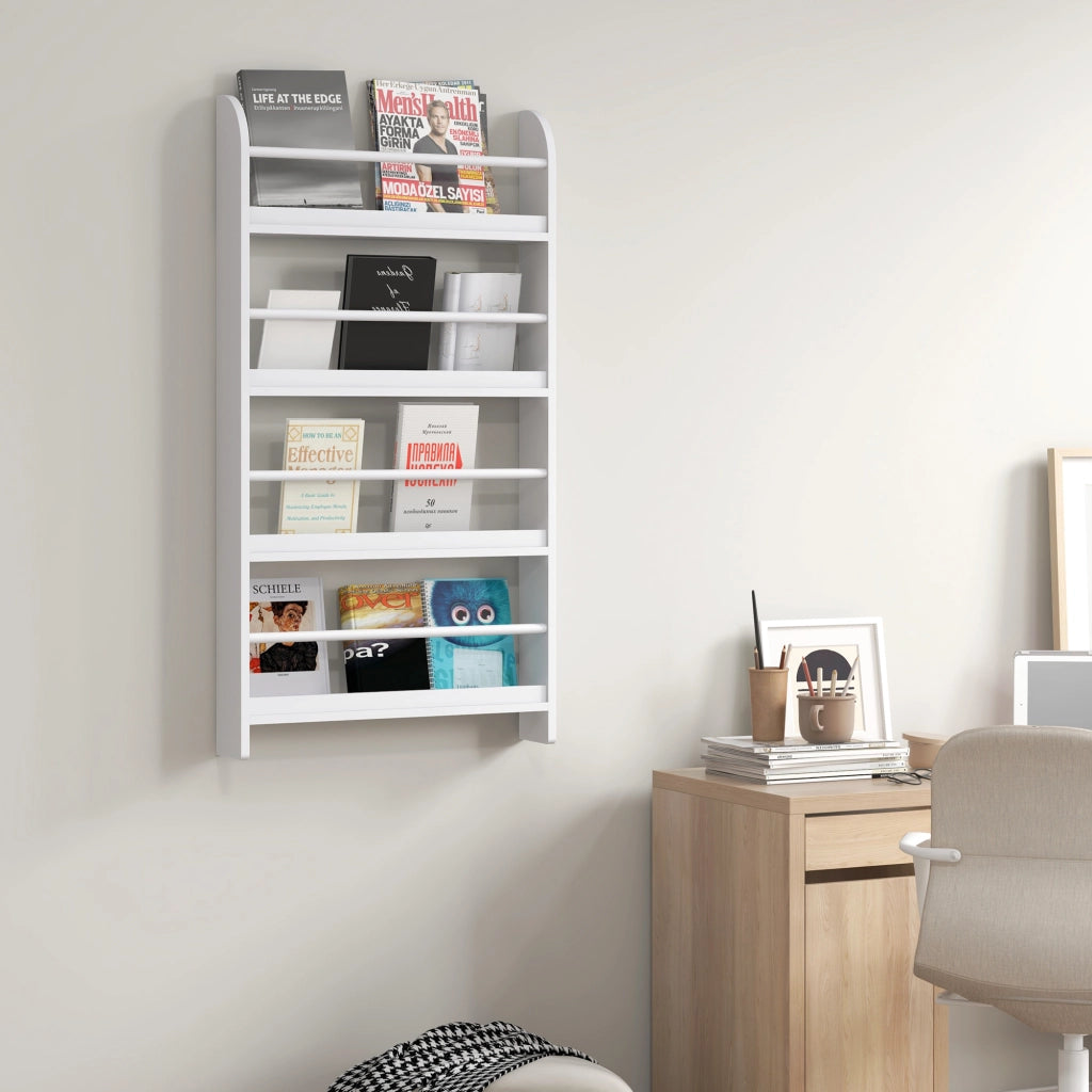 Libreria a muro ¨C Minimal ¨C bianco 59x12x113 cm