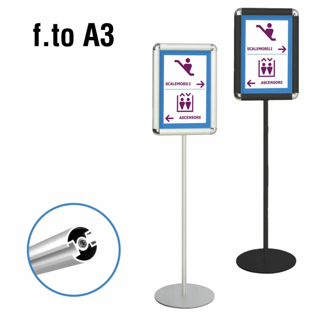 Porta Comunicazioni con Cornice A3 NERA - Bifacciale NERA
