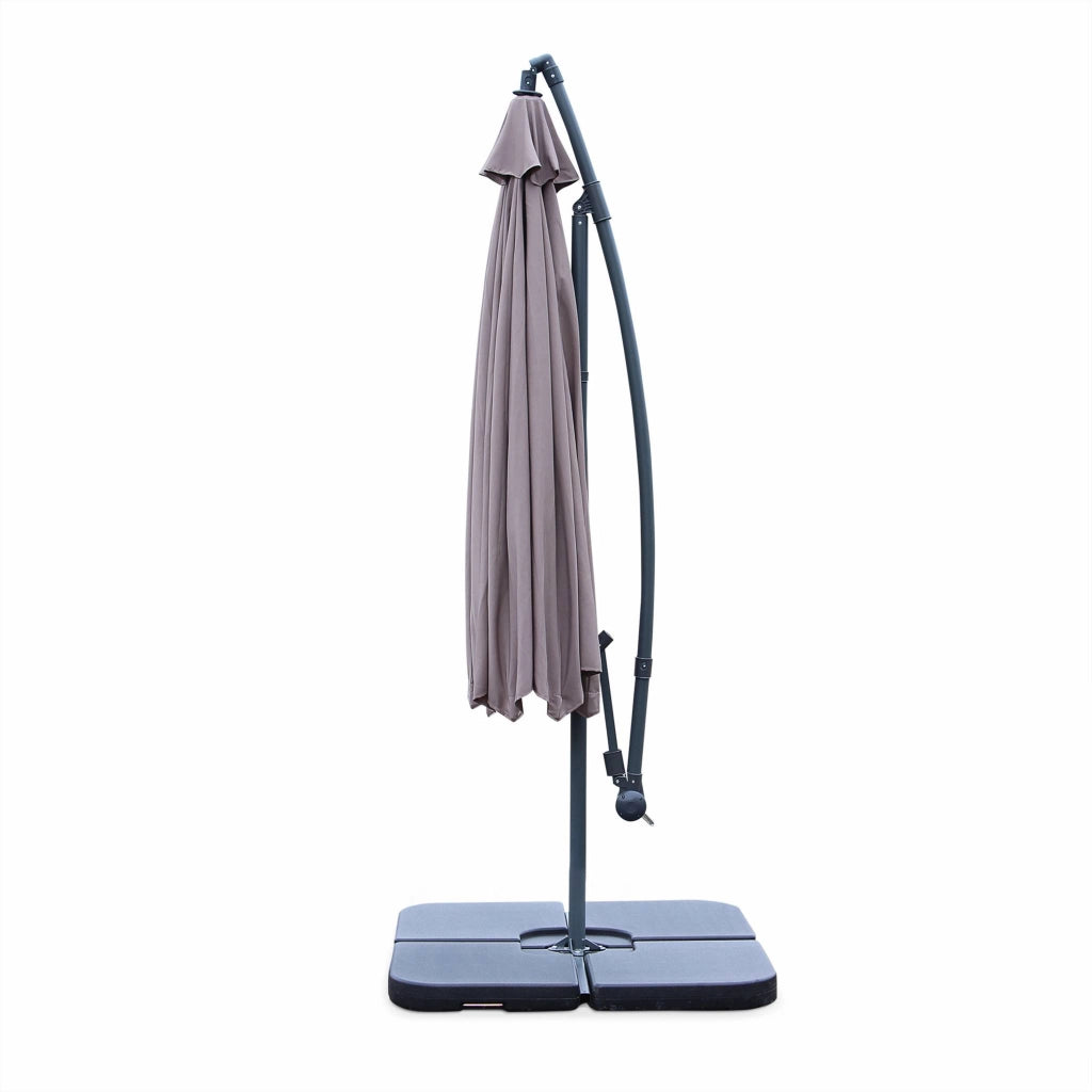 Ombrellone rotondo eccentrico, ø3,5m, talpa