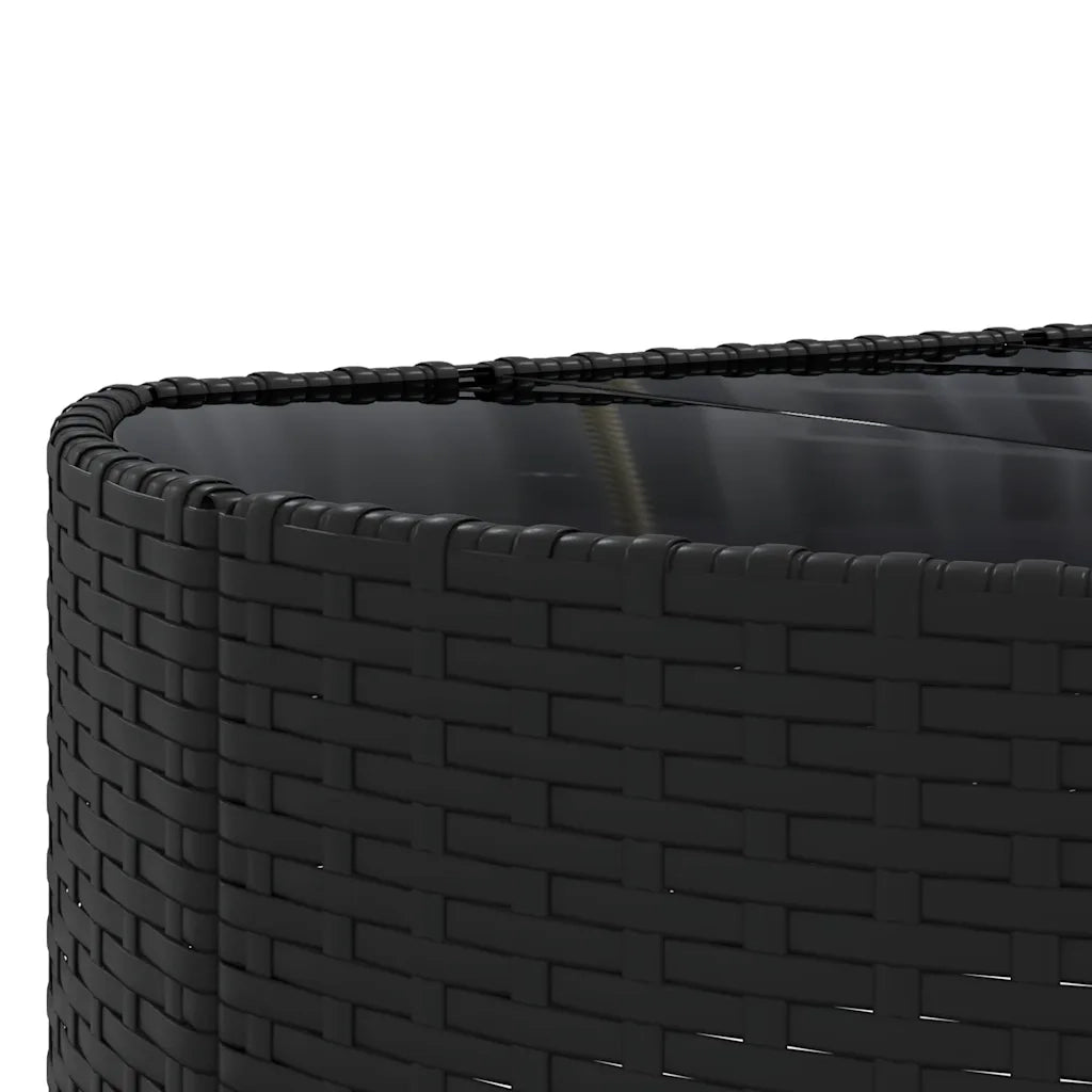 Set Divani da Giardino con Cuscini 8 pz Nero in Polyrattan 3308388