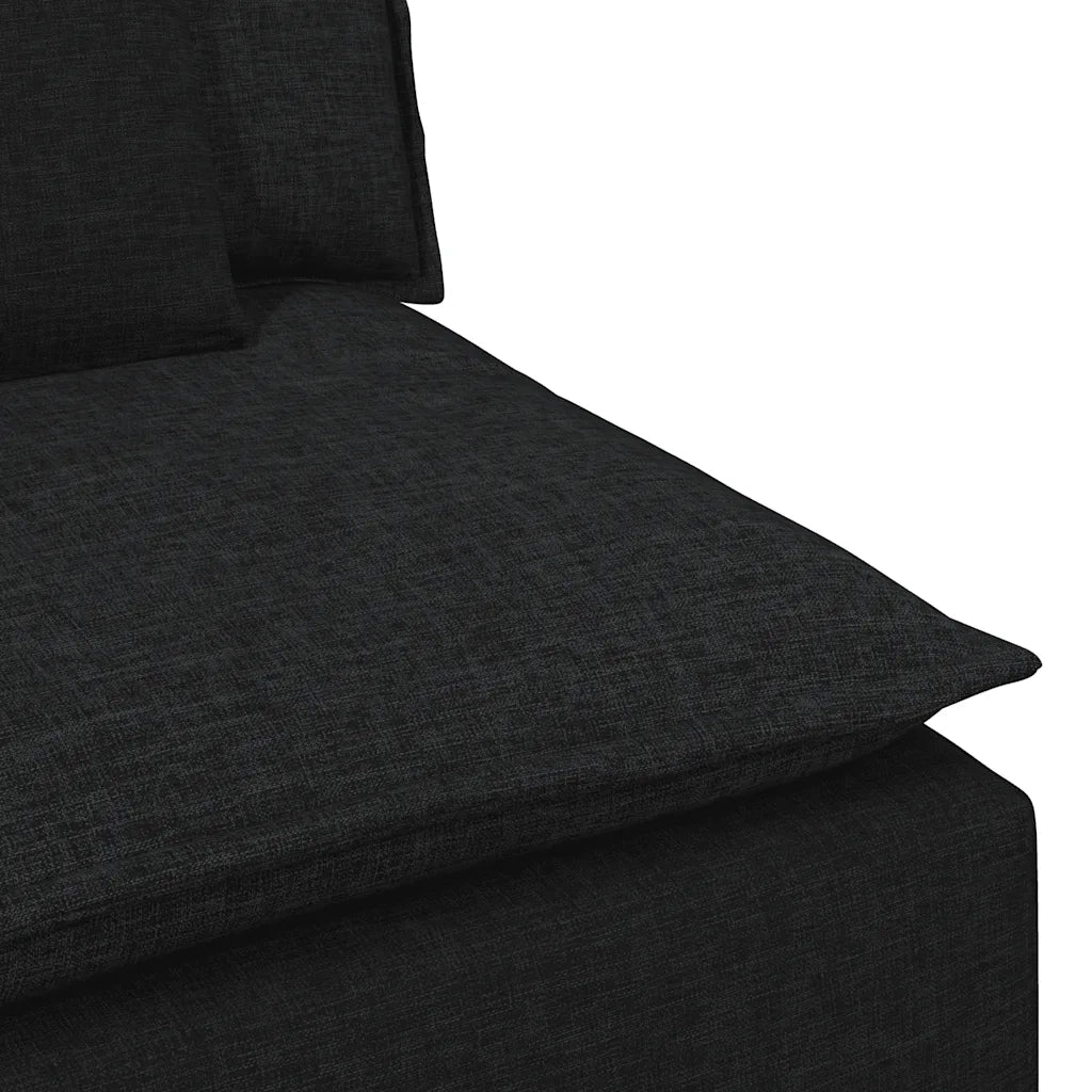Modulo Centrale Divano Modulare con Cuscini Nero 100 cm CFW8446127