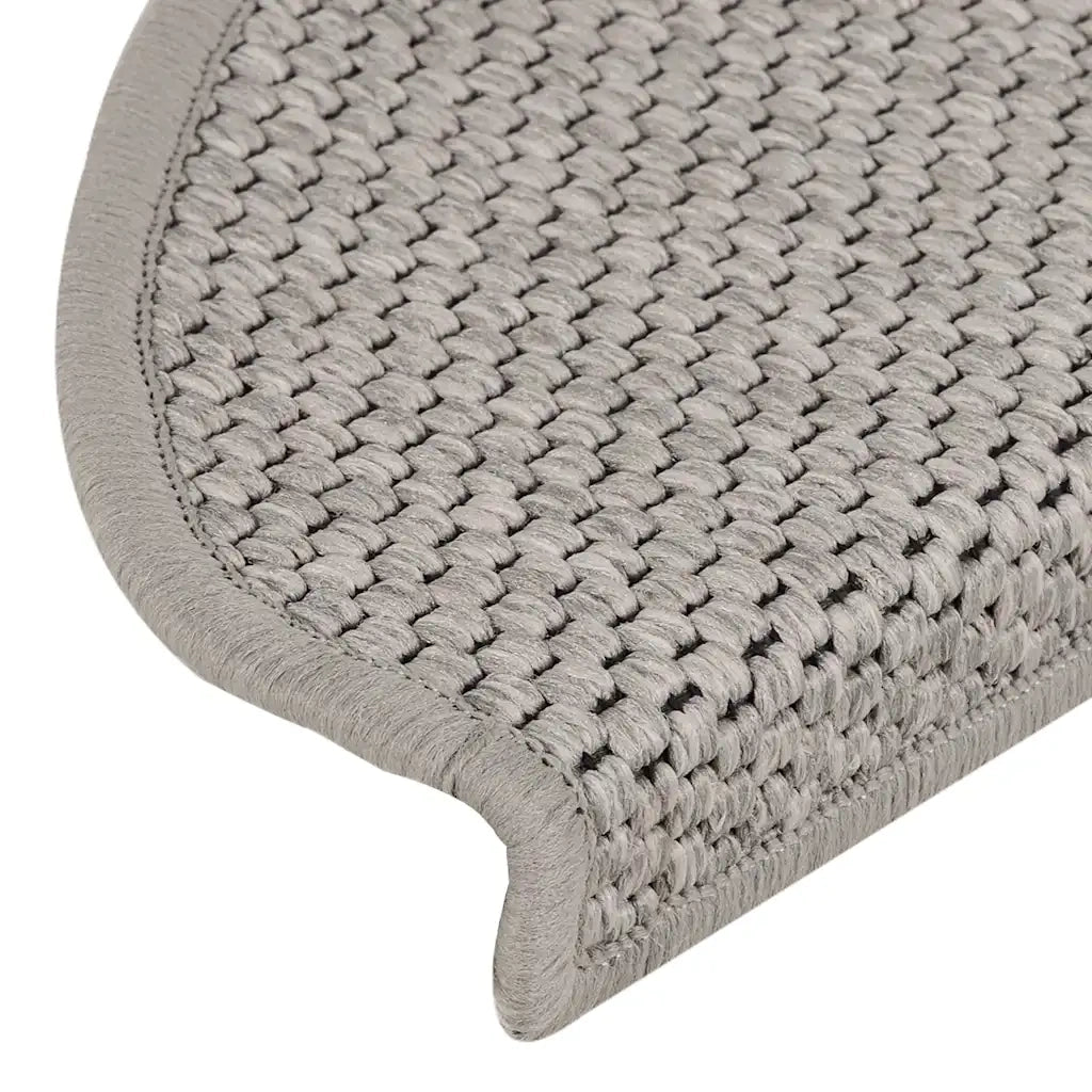 Tappeti Autoadesivi Scale Aspetto Sisal 30 pz 65x21x4cm Argento 3365871