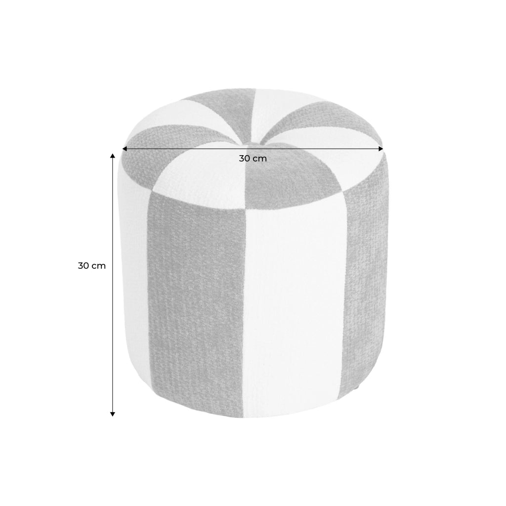 Pouf per bambini in tessuto chenille, verde