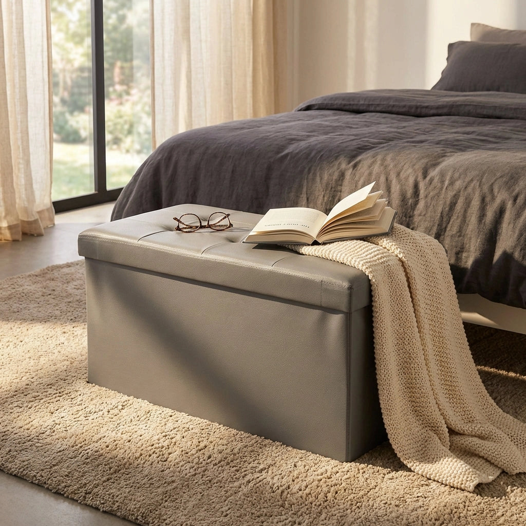 Pouf contenitore in similpelle - HARRIS