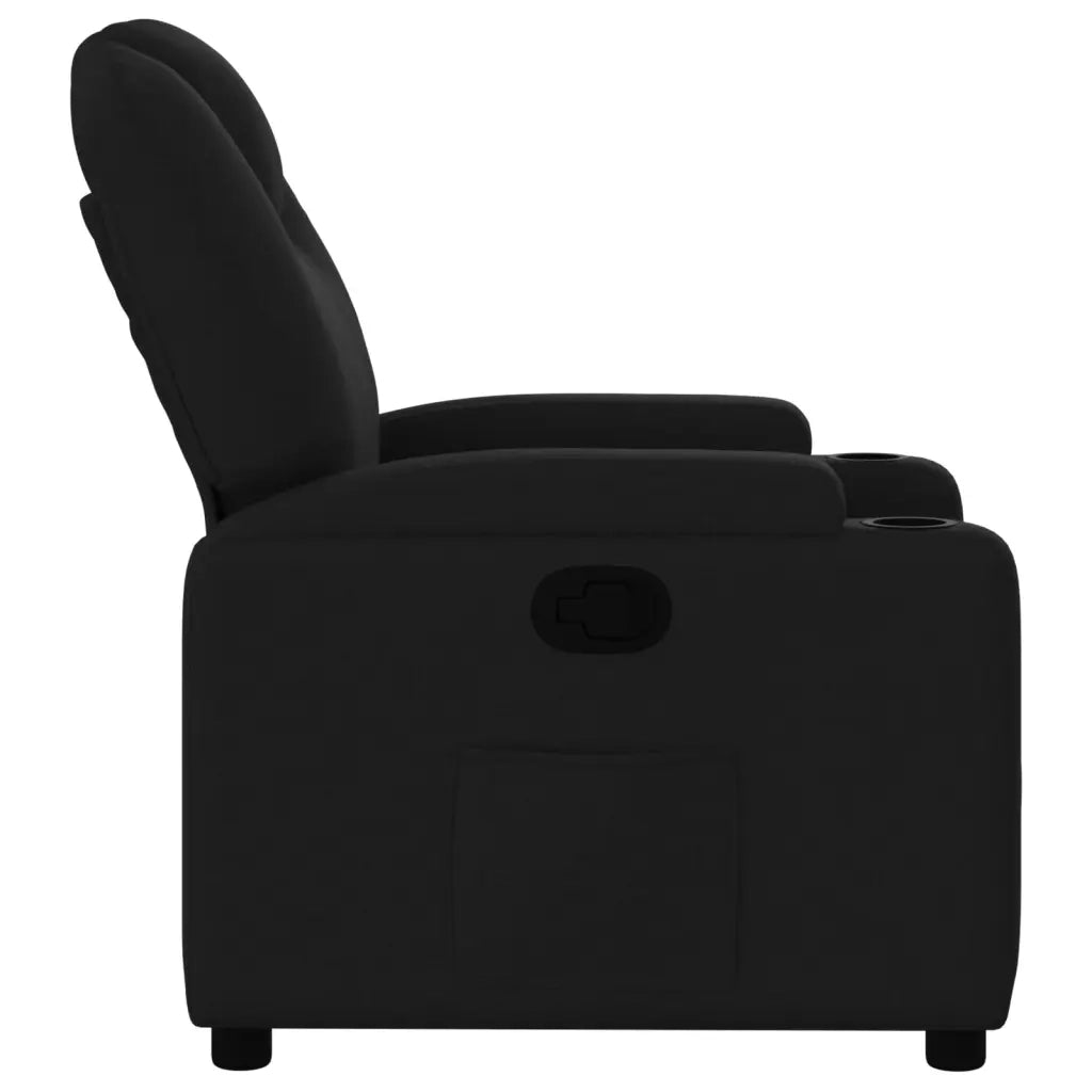 Poltrona Reclinabile in Tessuto Nero 372367