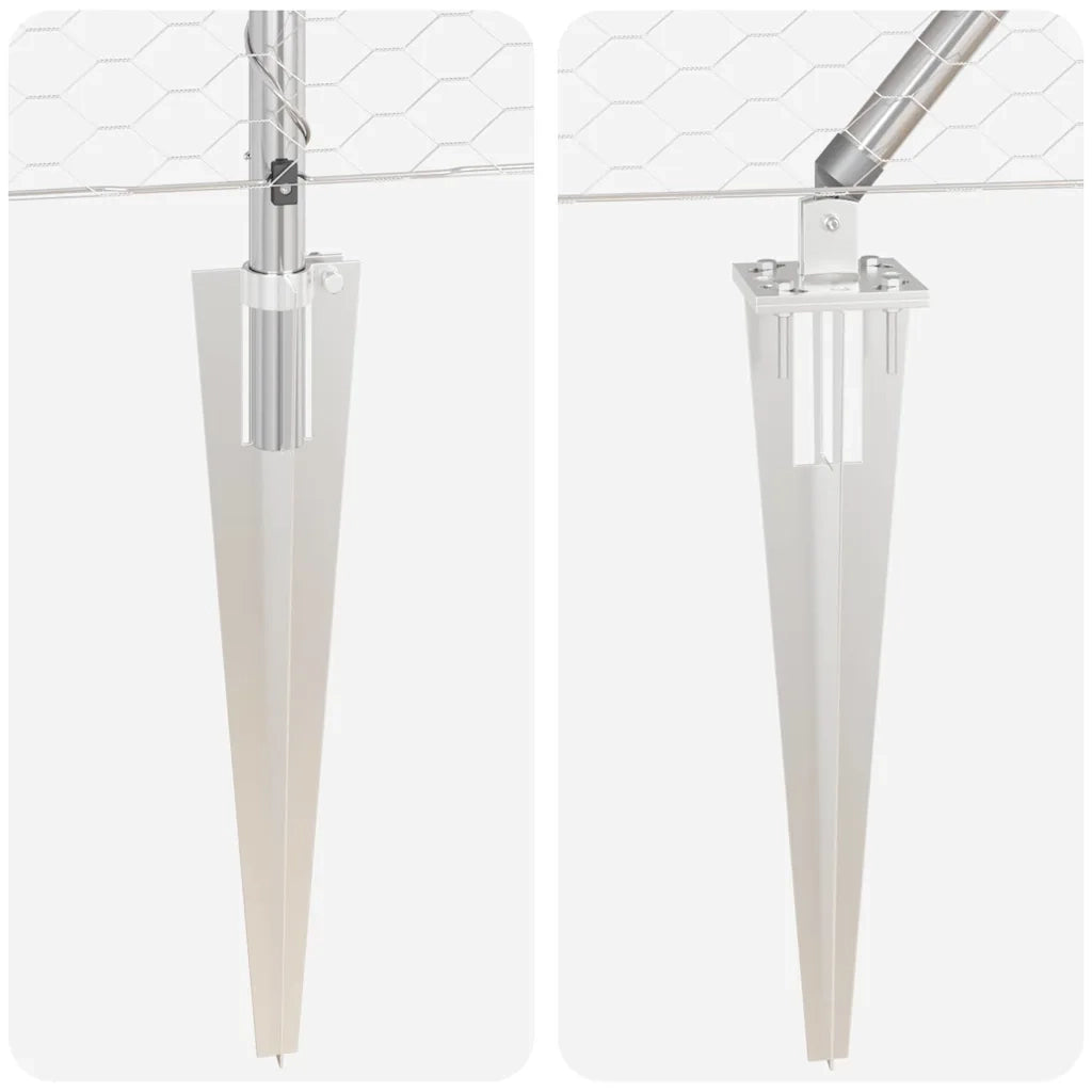 Palo della recinzione Argento 3353370