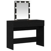 Toeletta | Tavolo da Trucco con cassetto Rovere Nero 100 x 40 x 130 cm