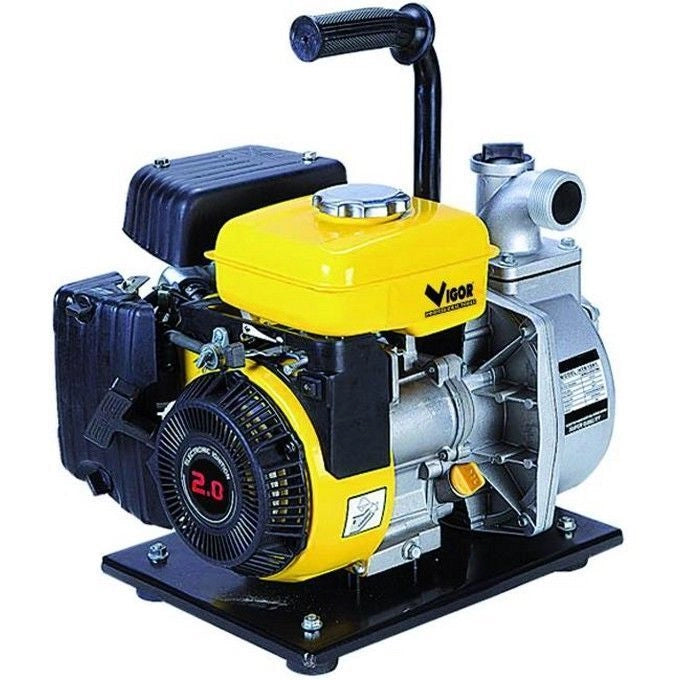 Vigor V-MP20 Motopompa Autoadescante 4 Tempi 2 HP Portata 400 l-min Prevalenza 22 m Attacco 1-1-2'' Peso 19 Kg colore Nero