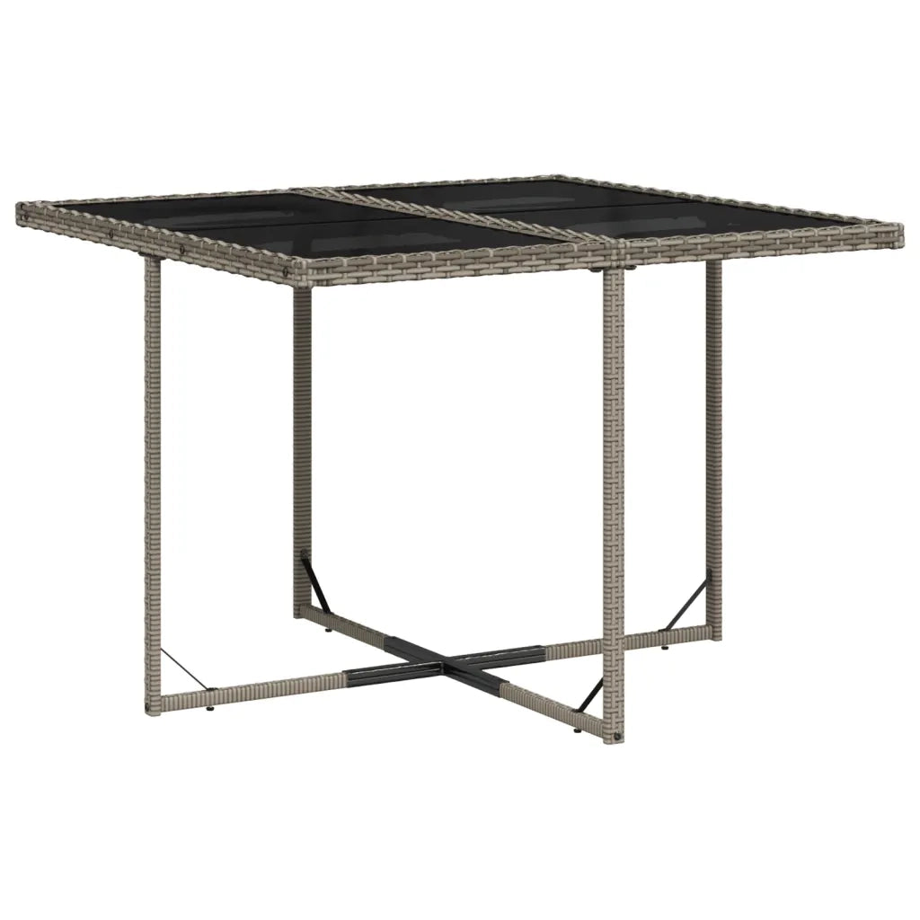 Set da pranzo da giardino da 5 pz con Cuscini in Polyrattan Grigio 3277668