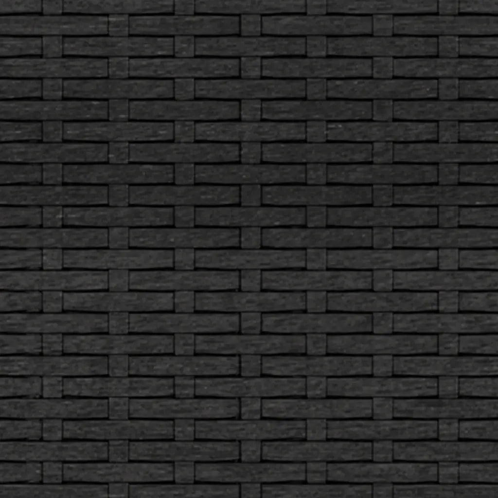 Set da Giardino 2 pz | Set Salotto da Giardino con Cuscini Nero in Polyrattan