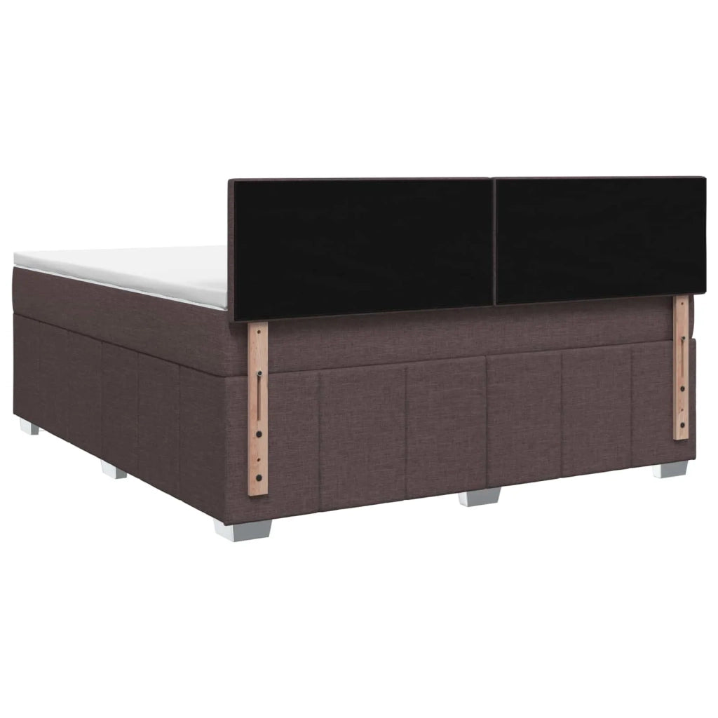 Letto box spring con materasso Marrone Scuro 140 x 200 cm 3452694