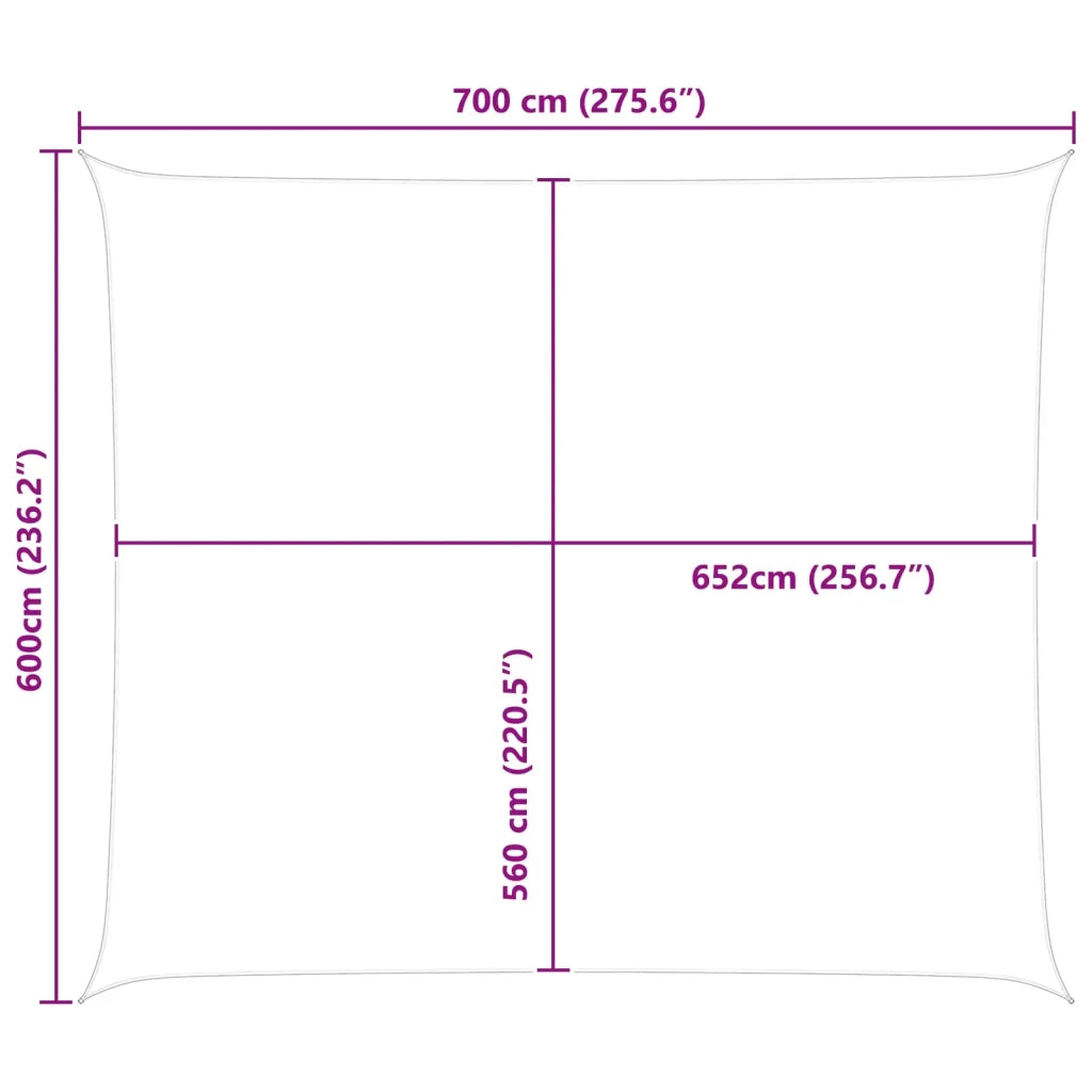 Vela da ombra solare Giallo e Bianco 7 x 6 m 42031082