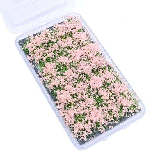 Kit di modellizzazione di paesaggio realistico con cluster di fiori di roccia - set di tavola di sabbia - kit di modellizzazione di paesaggio - miniature - decorazione per modellismo - arbusto rosa - piante di modellismo