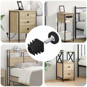 Livellatori per Mobili Regolabile 12 pcs Nero M6 PP 864854